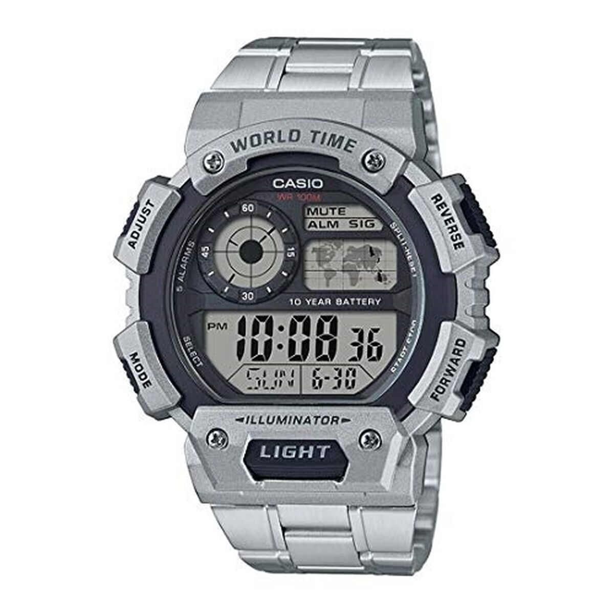 Jam casio discount illuminator world time